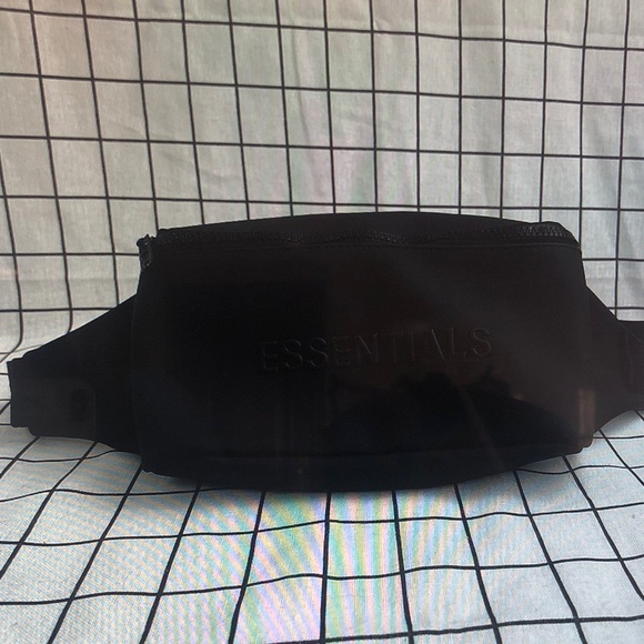 Essentials Black Belt Bag for Men